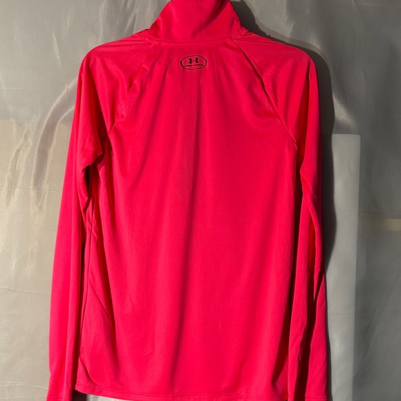 Under Armour Bright Pink Quarter-Zip Pullover HEAT GEAR , keeps you cool, - Picture 5 of 9